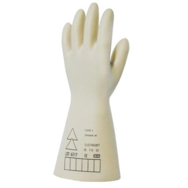 Honeywell CL1 ElectroSoft Latex Electrical Resistant Gloves 7500 Volts Class 1, 41CM